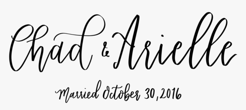 Chad & Arielle Married Copy - Calligraphy, HD Png Download