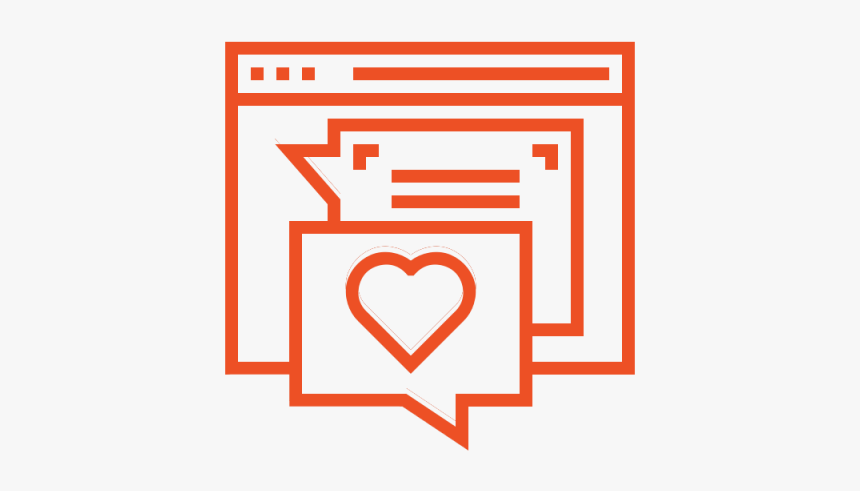 Icon With Speech Bubbles With A Heart Inside - Web Browsing Icon, HD Png Download
