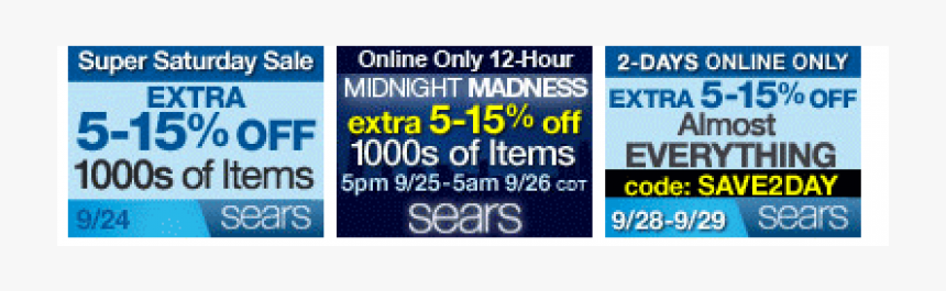 Sears Super Saturday Sale Online Saves Extra 5-15% - Graphics, HD Png Download