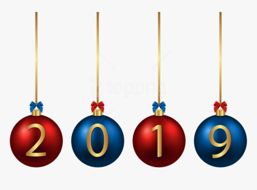 Free Png 2019 Christmas Balls Red Blue Png - 2020 Christmas Balls Png, Transparent Png