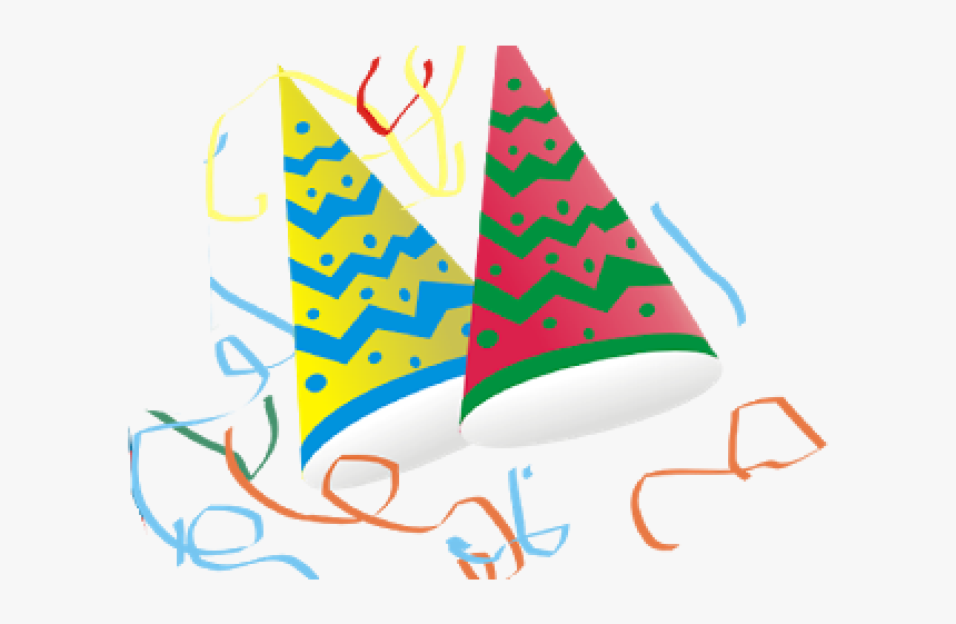 Celebration Background Cliparts - Party Hats And Balloons, HD Png Download