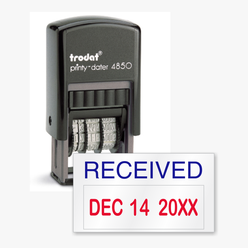 Self Inking Received Date Stamp, HD Png Download