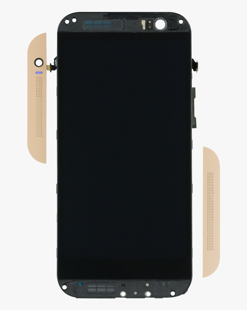 Htc One Amber Gold Display Assembly With Frame - Smartphone, HD Png Download