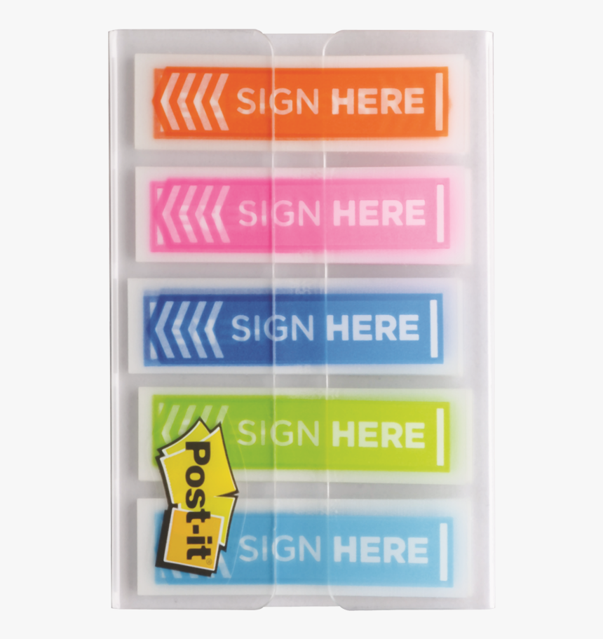 Post-it® Sign Here Flags 1/2 - Post It Notes, HD Png Download