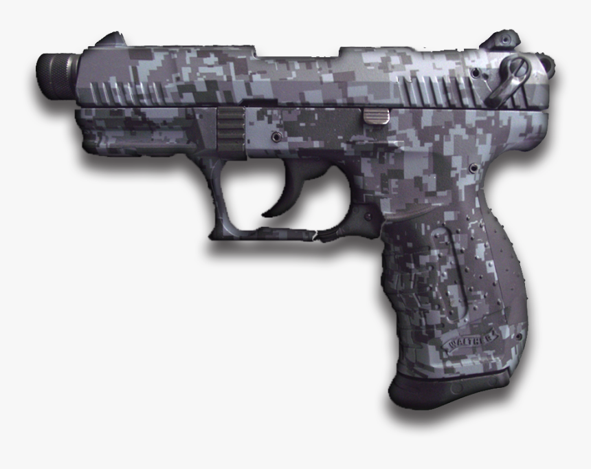 Urban Digital Camo Hydro Dipped Pistol - Firearm, HD Png Download