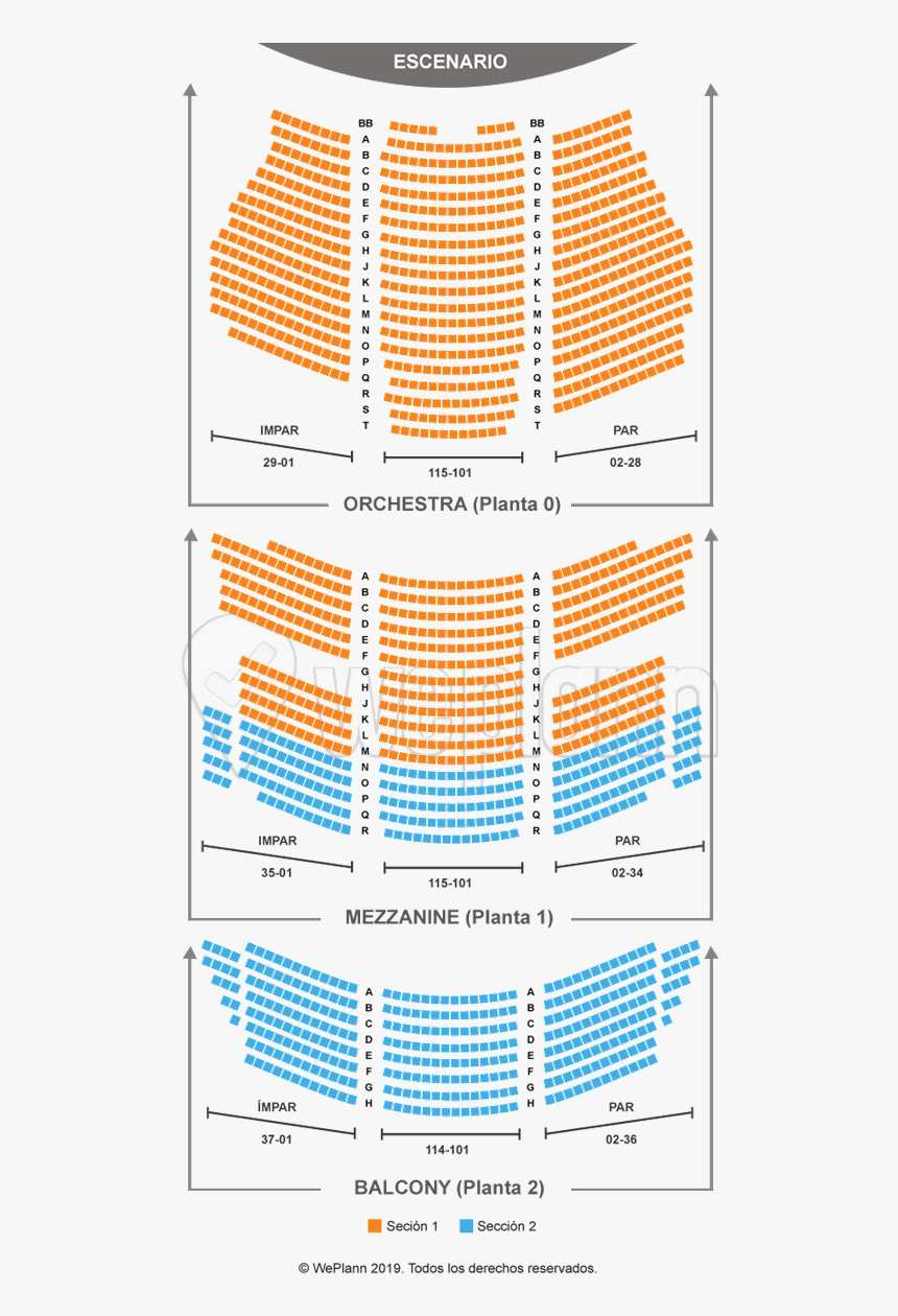 Asientos En St James Theatre, HD Png Download