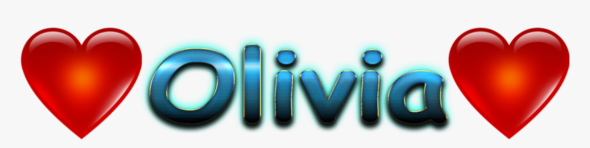 Olivia Love Name Heart Design Png - Heart, Transparent Png