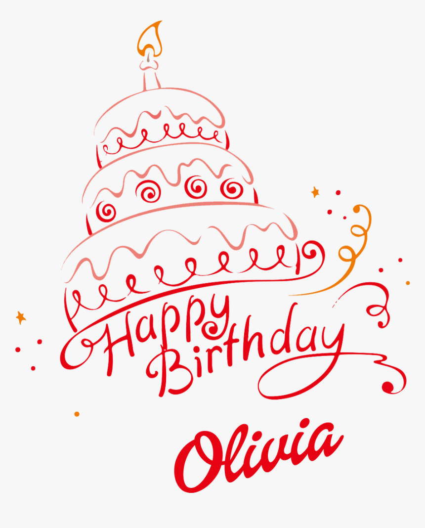 Olivia Happy Birthday Vector Cake Name Png - Happy Birthday Anjali Cake, Transparent Png