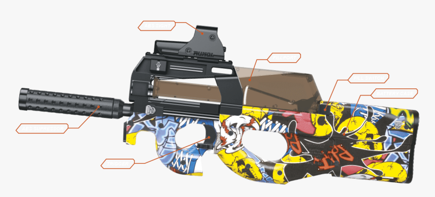 Gelsoft Uzi Components - Sniper Rifle, HD Png Download