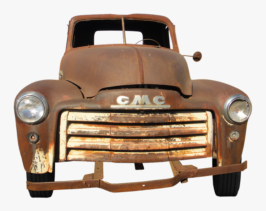 Gmc, Oldtimer, Rusted, Rust, Old, Antique, Vintage - Old Truck In Field, HD Png Download
