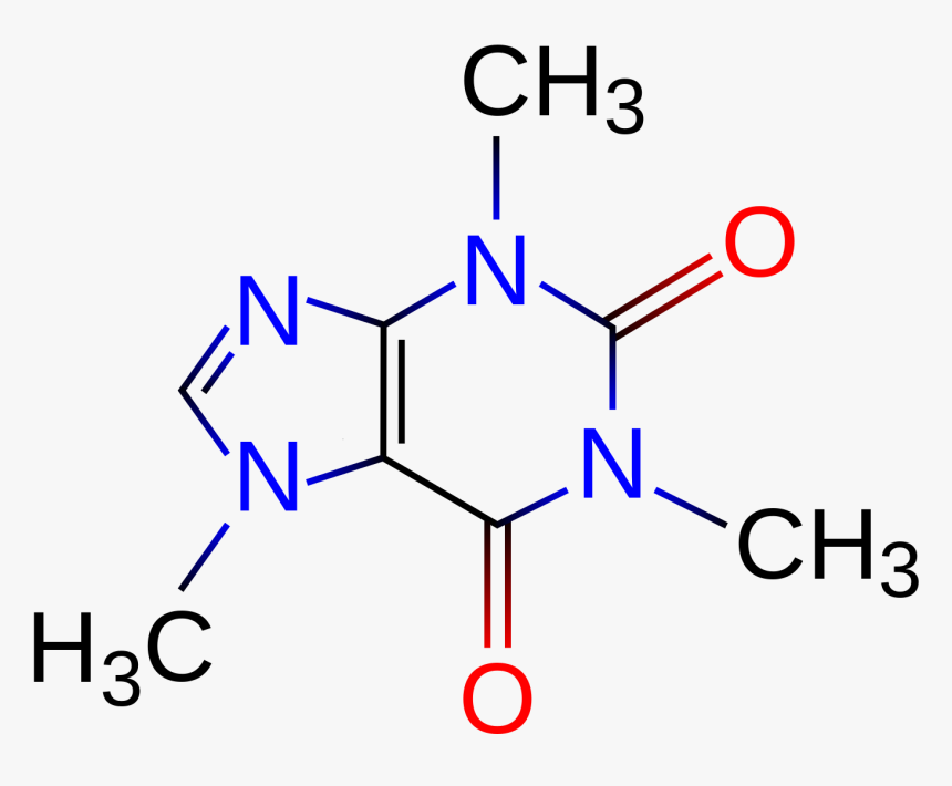 Structure Of Caffeine, HD Png Download