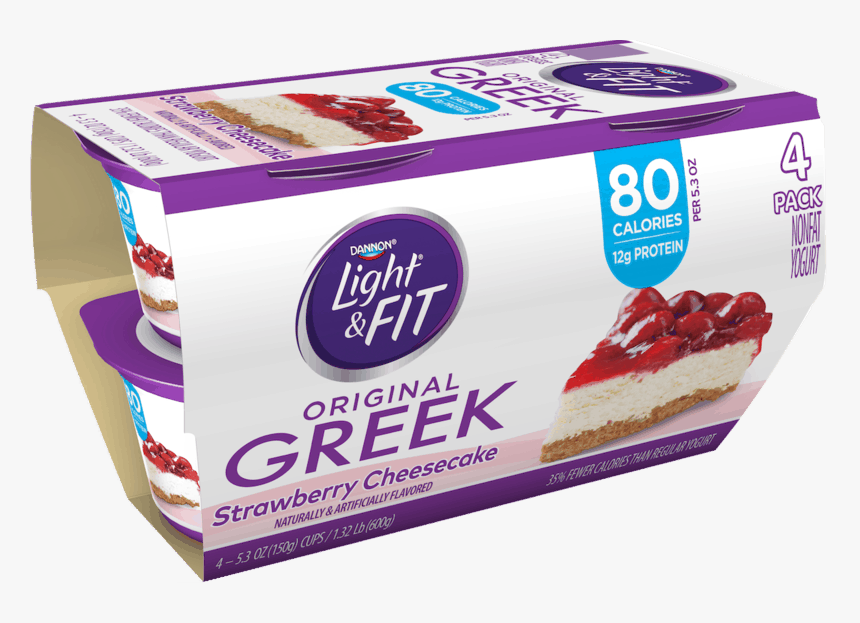 Light And Fit Greek Yogurt Strawberry Banana, HD Png Download