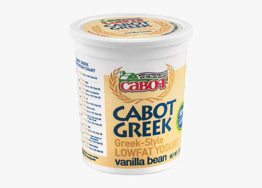 Cabot 2% Vanilla Bean Greek Yogurt, HD Png Download