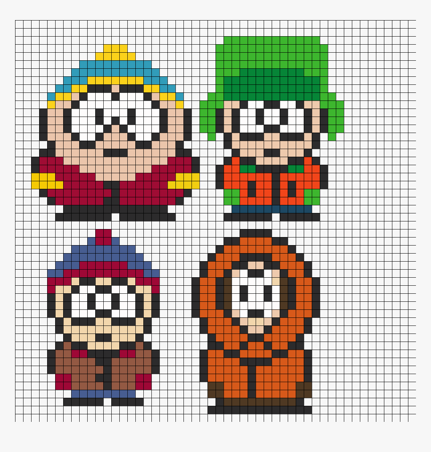 South Park Perler Bead Pattern / Bead Sprite - South Park, HD Png Download