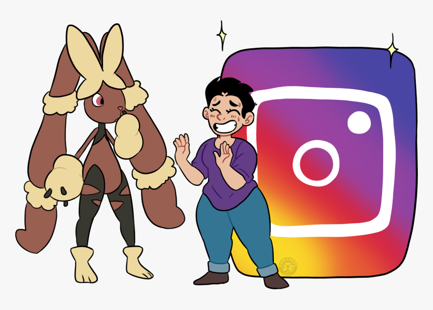The Instagram Logo Being Protected By Sakicakes While - Cartoon, HD Png Download