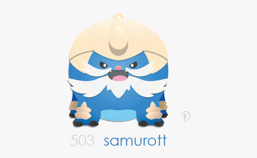 Samurott 
the Slyest Otter Samurai That Ever Ott To - Cartoon, HD Png Download