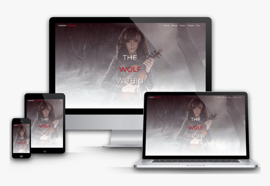 Device Mockup Of The Lindsey Stirling Page - Smartphone, HD Png Download