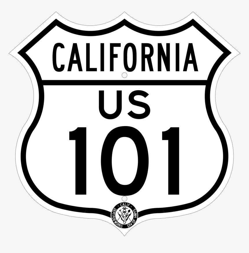 California Us 101 Sign, HD Png Download