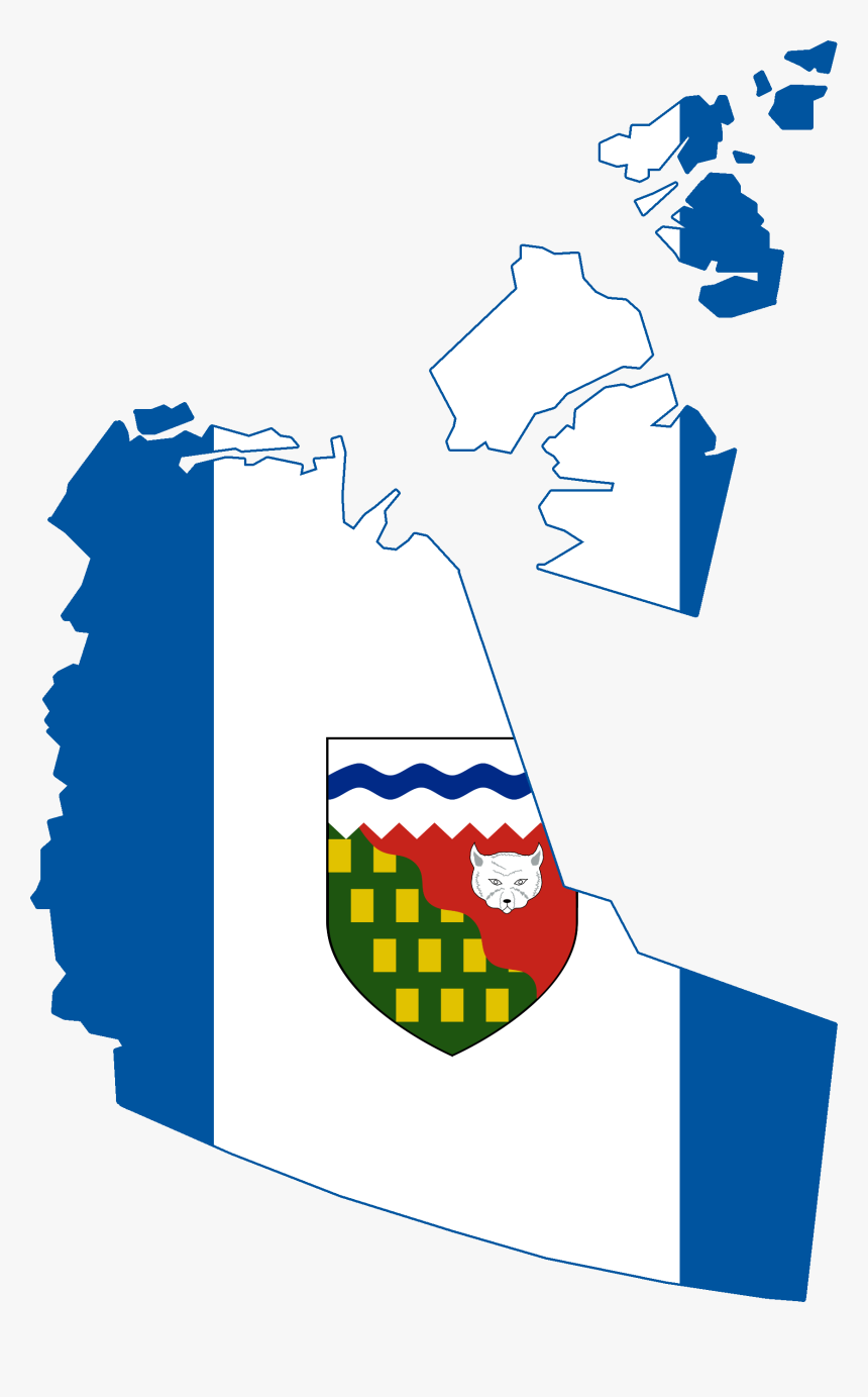 Map And Flag Of Northwest Territories, HD Png Download