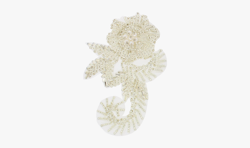 Flower Beaded & Pearl Applique - Darkness, HD Png Download