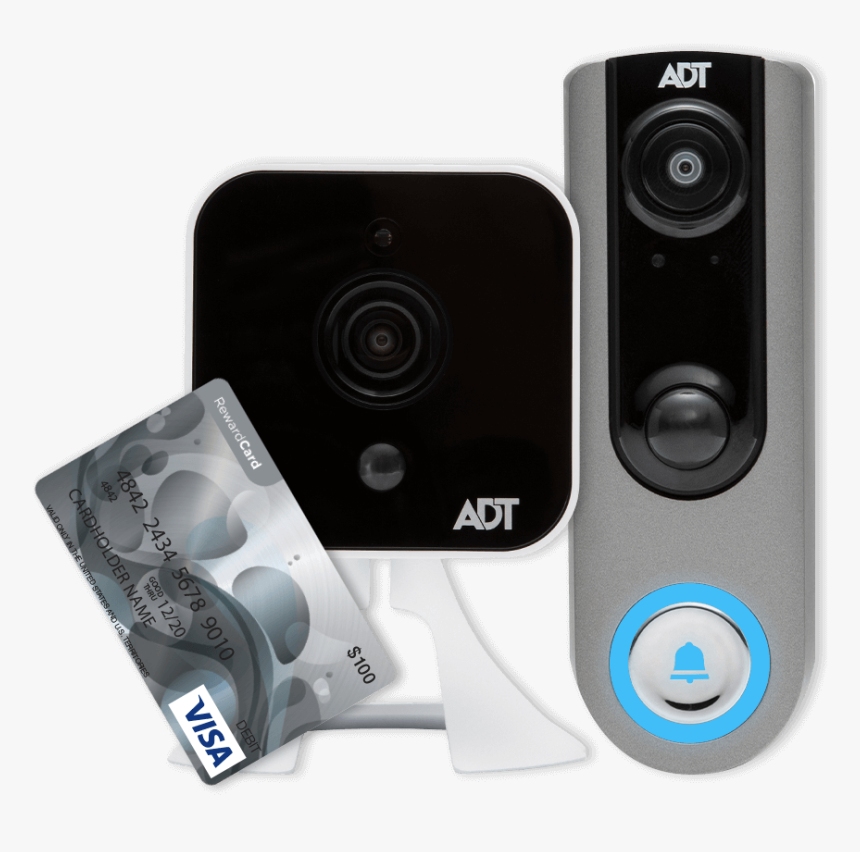 Adt Video Doorbell Outdoor Camera $100 Visa Gift Card - Subwoofer, HD Png Download