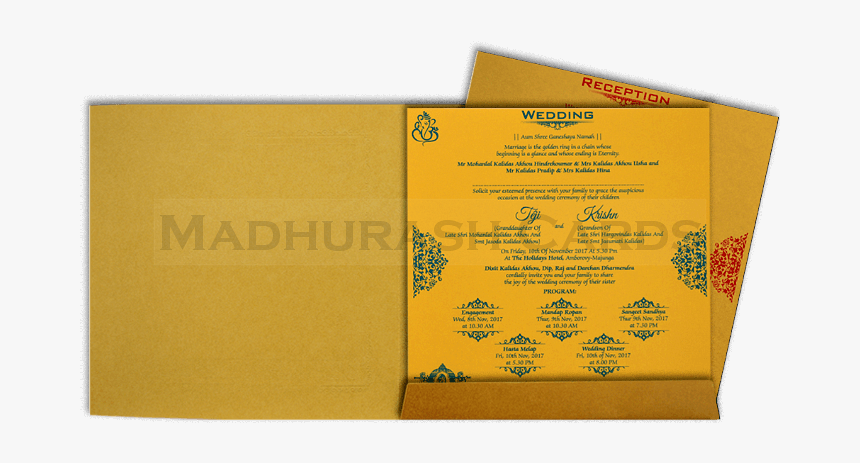 Hindu Wedding Cards - Paper, HD Png Download