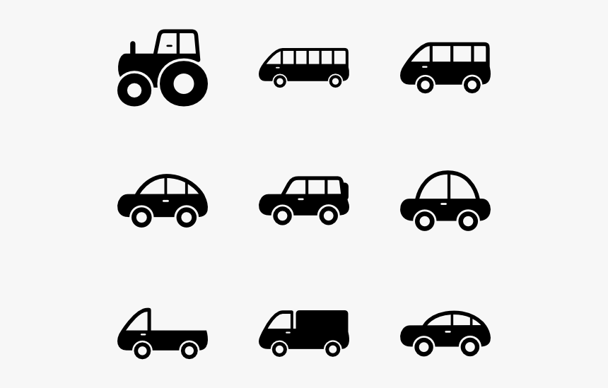 Car Icon Vector Png - Bus Graphic, Transparent Png