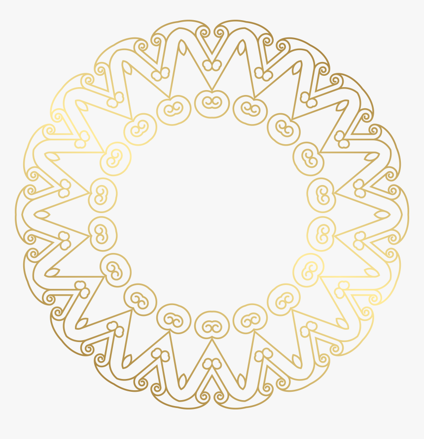 Circle Border Png -golden Border Frame Png Clip Art, Transparent Png