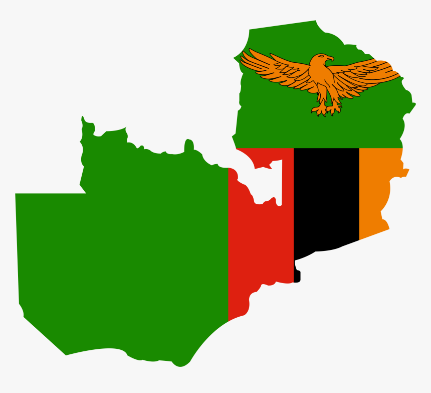 Zambia Flag And Map, HD Png Download