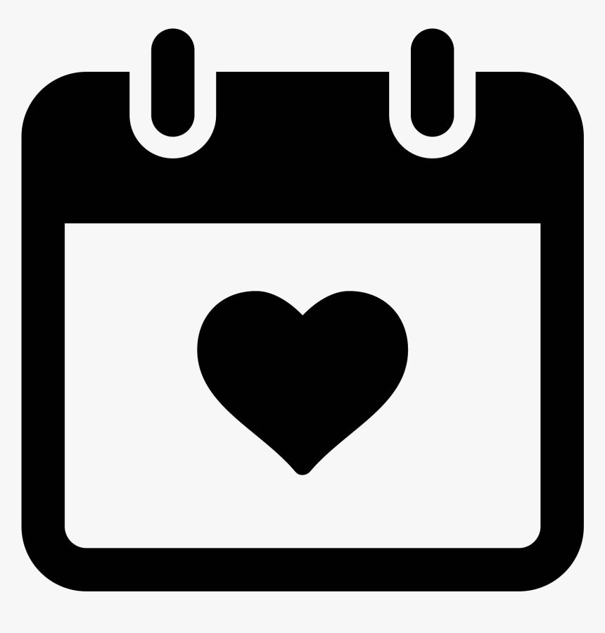 Wedding Day Icon Free Png And Vector Clipart , Png - Black Calendar Icon Png, Transparent Png