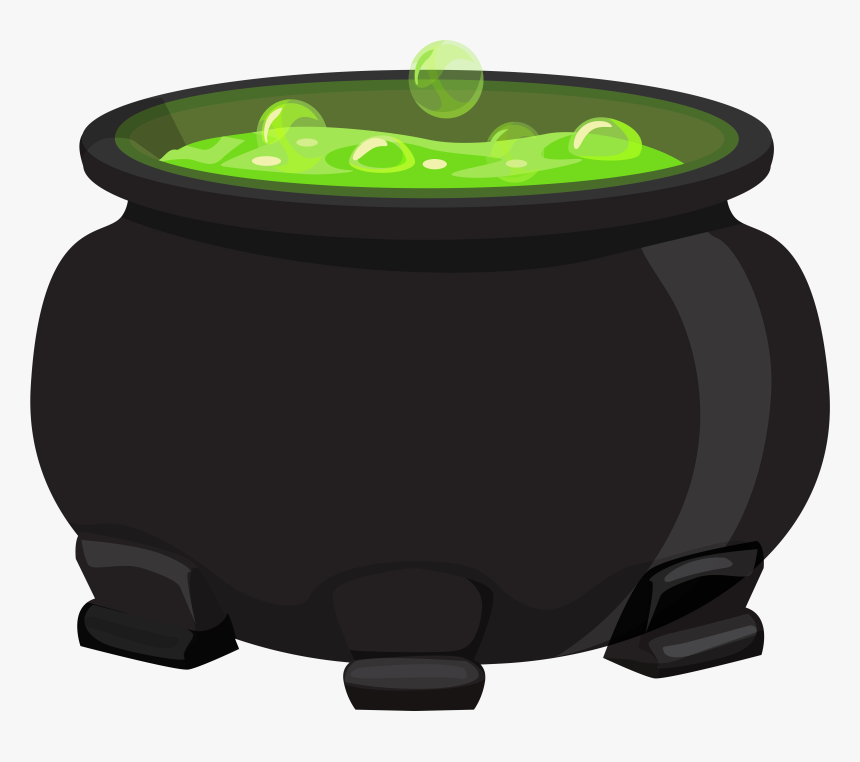 Svg Black And White Black Cauldron Clipart, HD Png Download