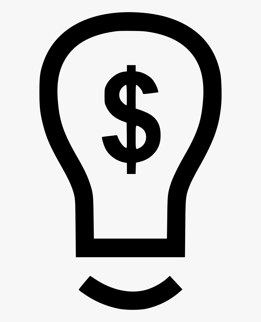 Idea Light Bulb Dollar - Business, HD Png Download