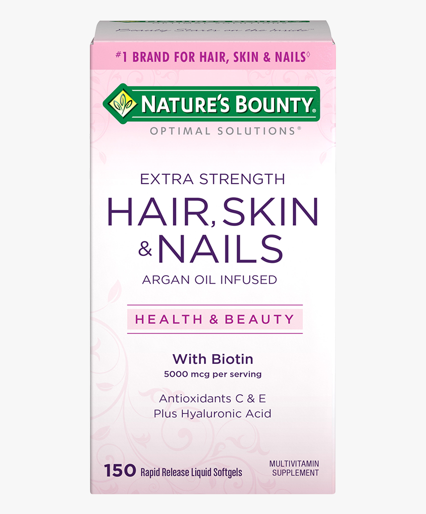 Extra Strength Hair, Skin & Nails - Hair Vitamins Nature's Bounty, HD Png Download