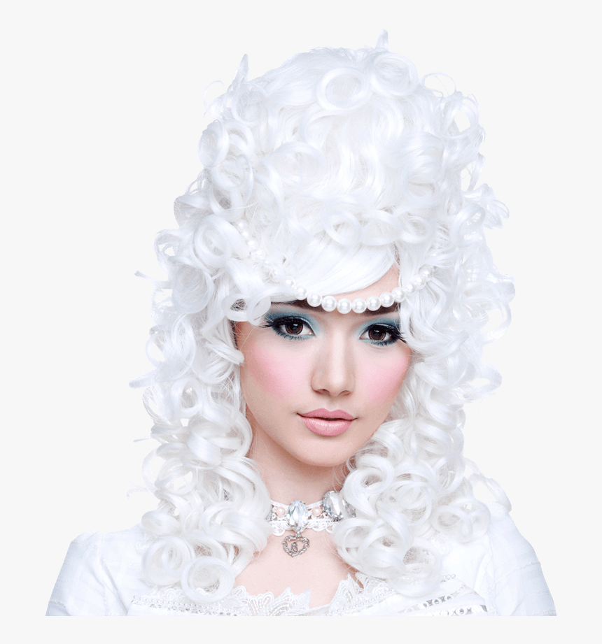 Marie Antoinette White Wig Headpiece Hd Png Download