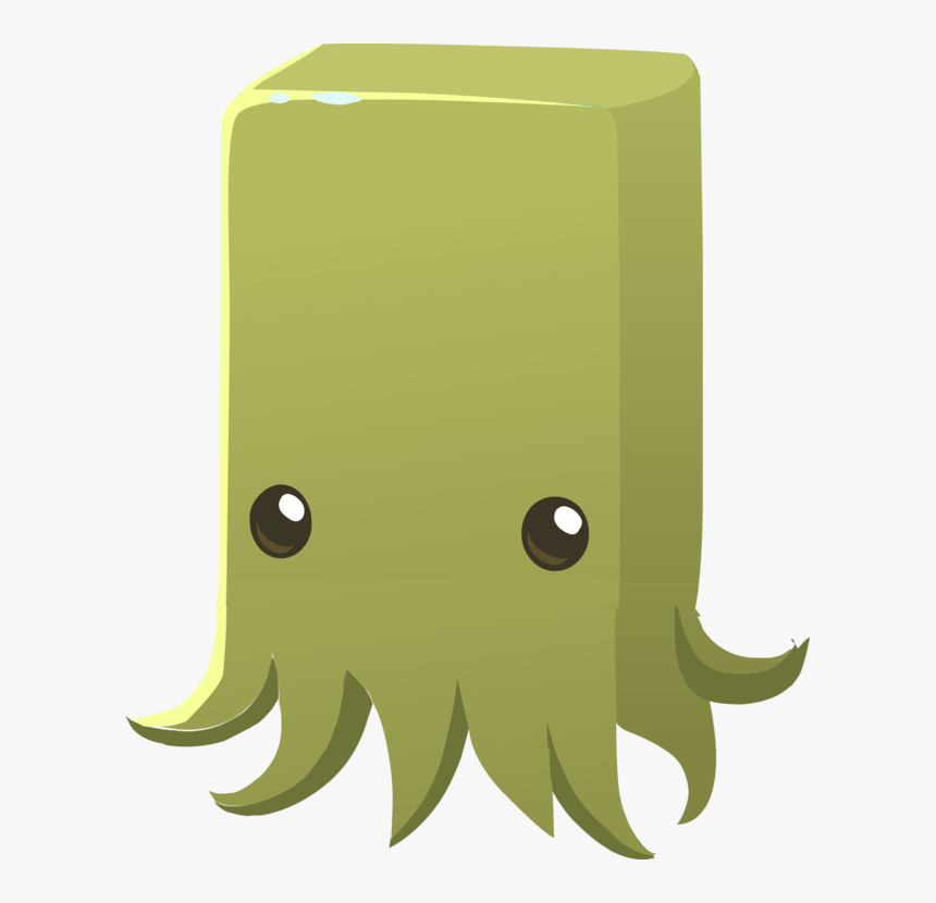 Grass,octopus,green - Cartoon Squid Transparent Background, HD Png Download