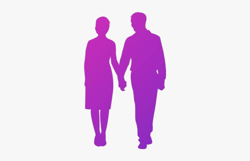 Couple Holding Hands Png - Silhuetas De Pessoas Andando Png, Transparent Png