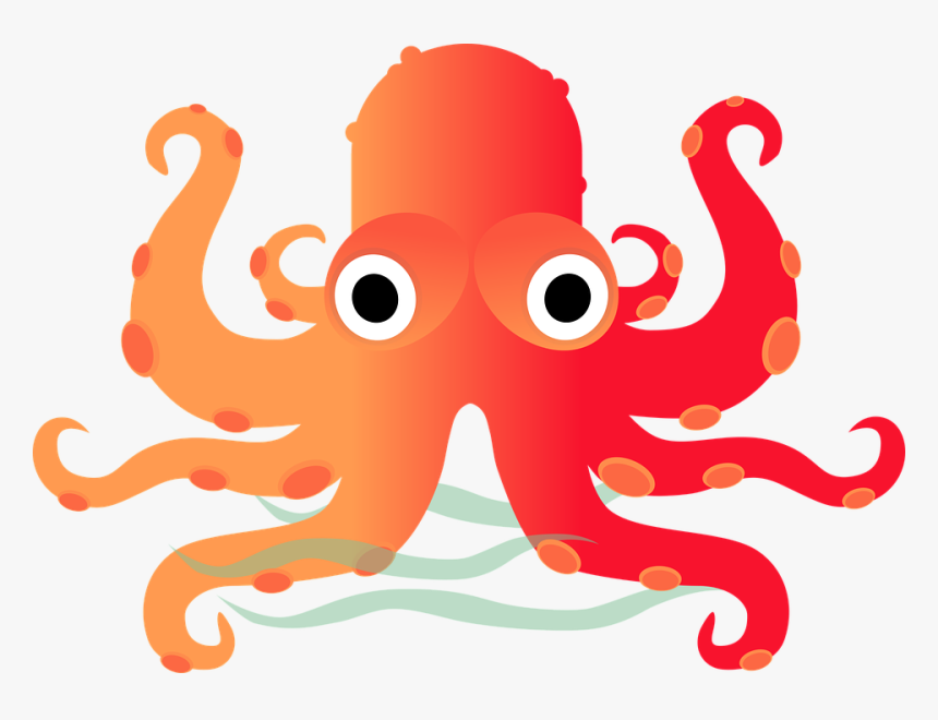 Transparent Octopus Clip Art - รูป การ์ตูน หมึก น่า รัก, HD Png Download