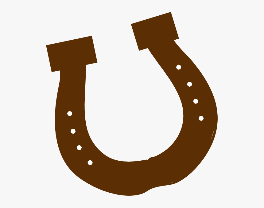 Horseshoe Horse Shoe Clip Art Vector Free Clipart - Brown Horseshoe Clipart, HD Png Download