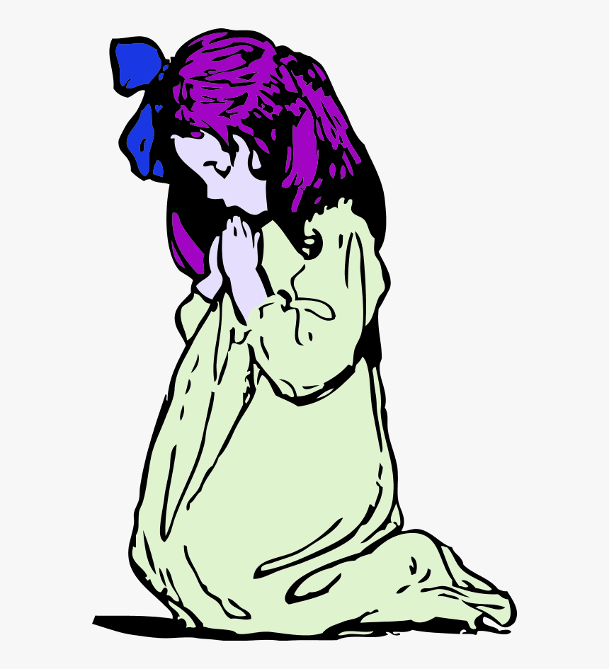 Girl Praying Clip Art, HD Png Download