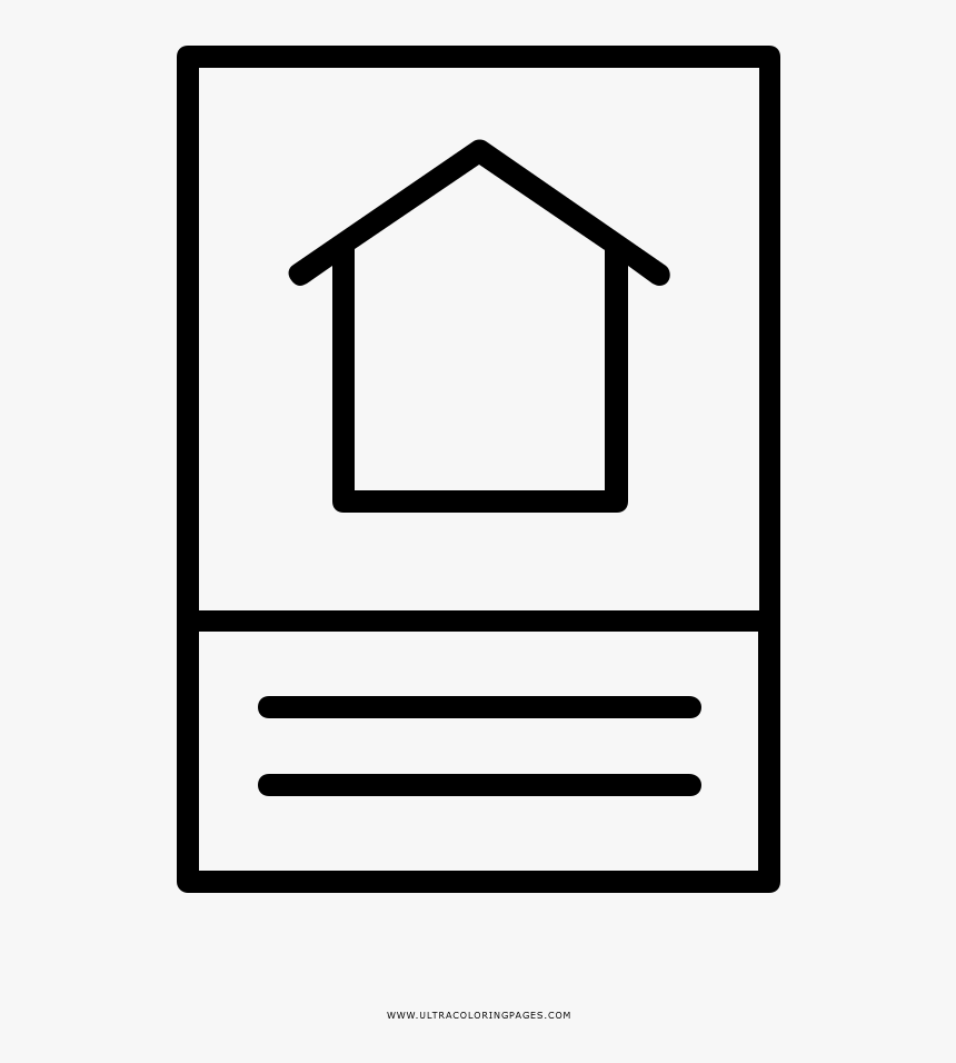 House For Sale Coloring Page, HD Png Download