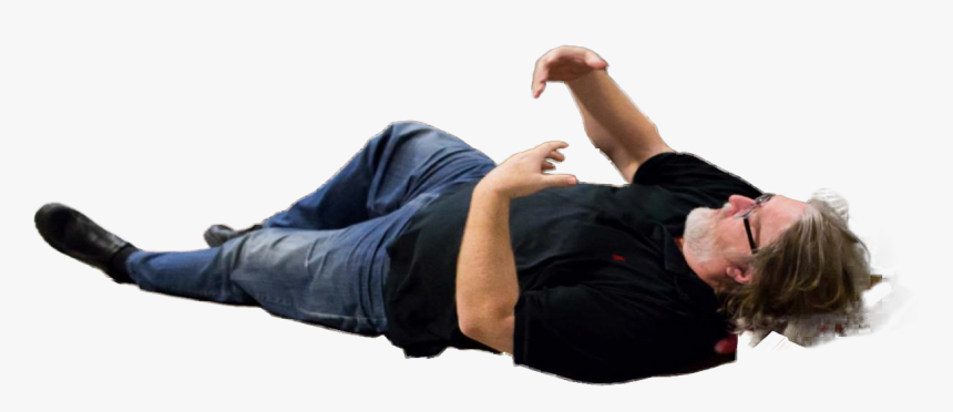 Gabe Newell Laying Down, HD Png Download