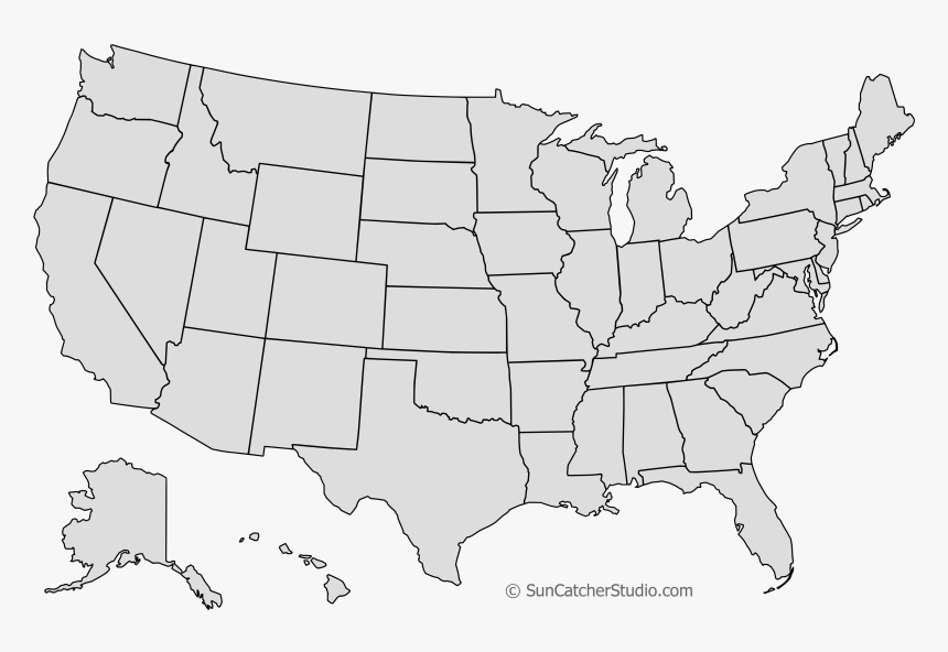 Outline Of United States Png, Transparent Png