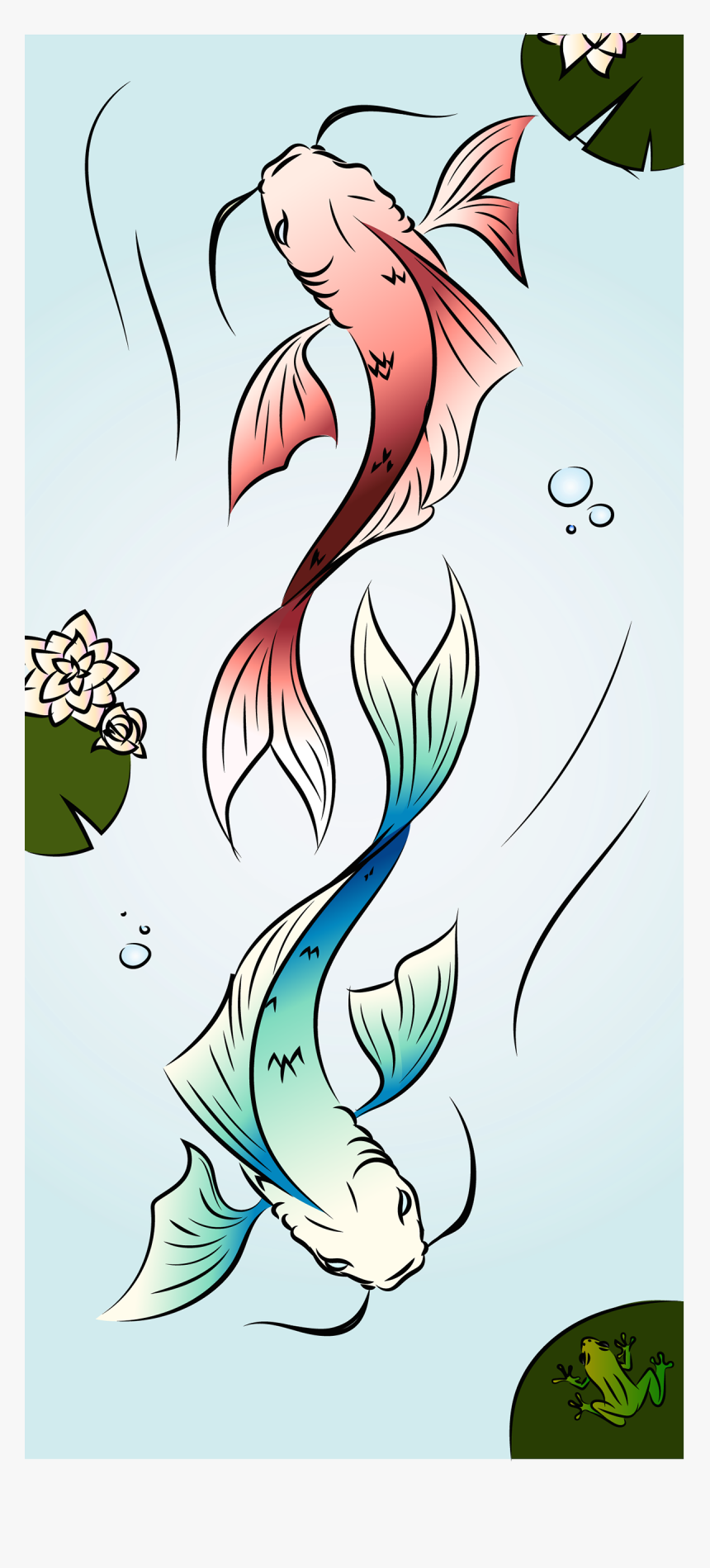 Koi Fish Tattoo Png, Transparent Png