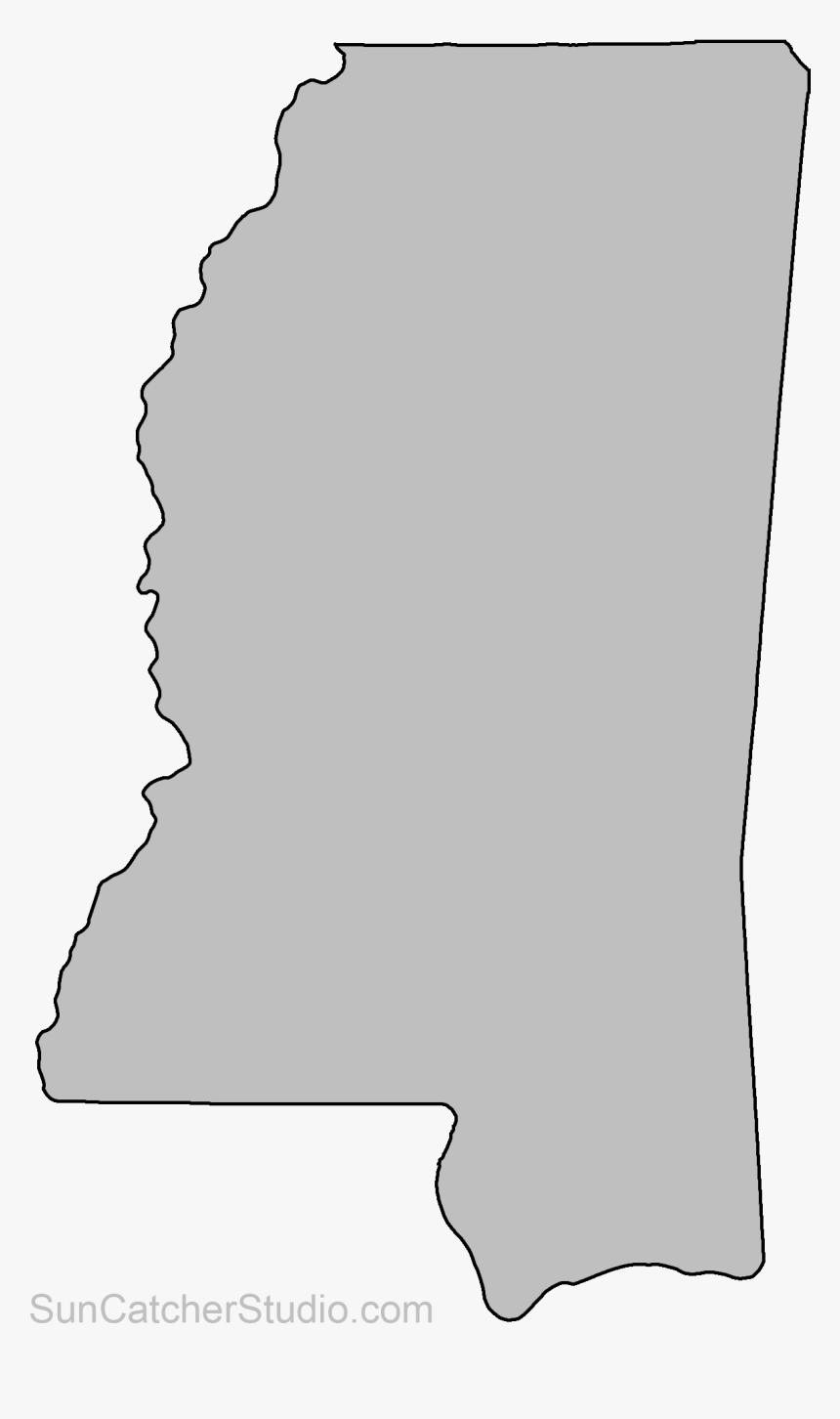 Mississippi Outline Map, HD Png Download