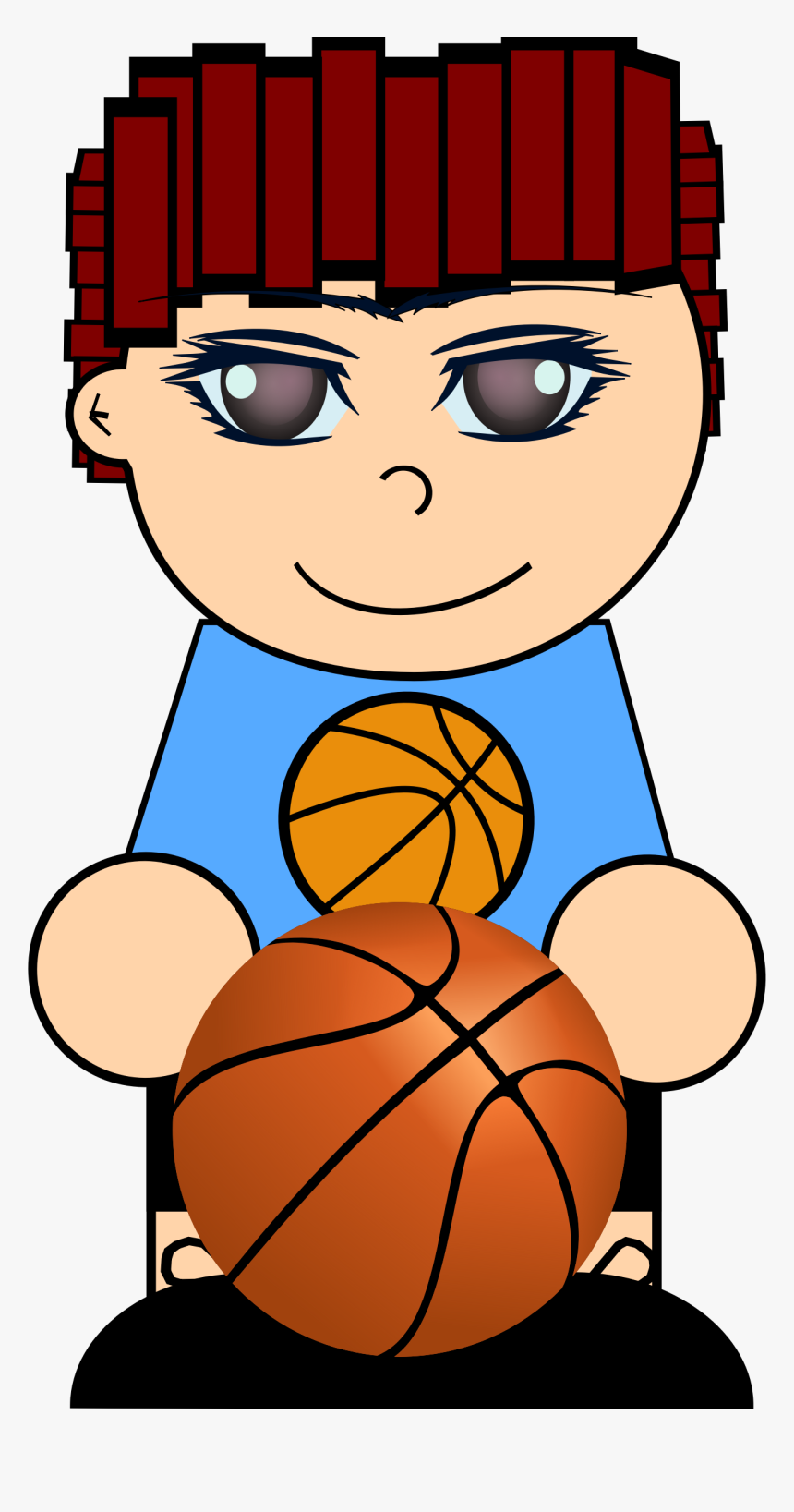 Boy With Basketball Basketball And Soccer, HD Png Download