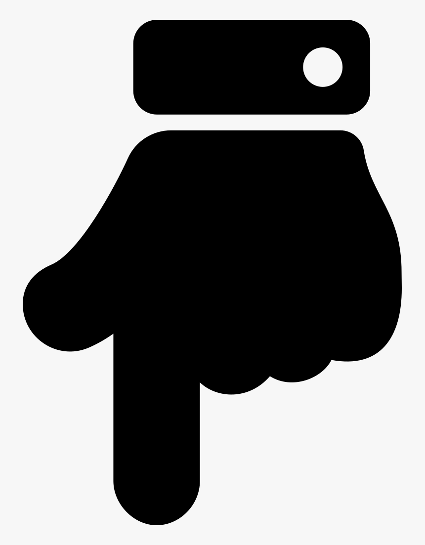 Font Awesome 5 Solid Hand Point Down, HD Png Download
