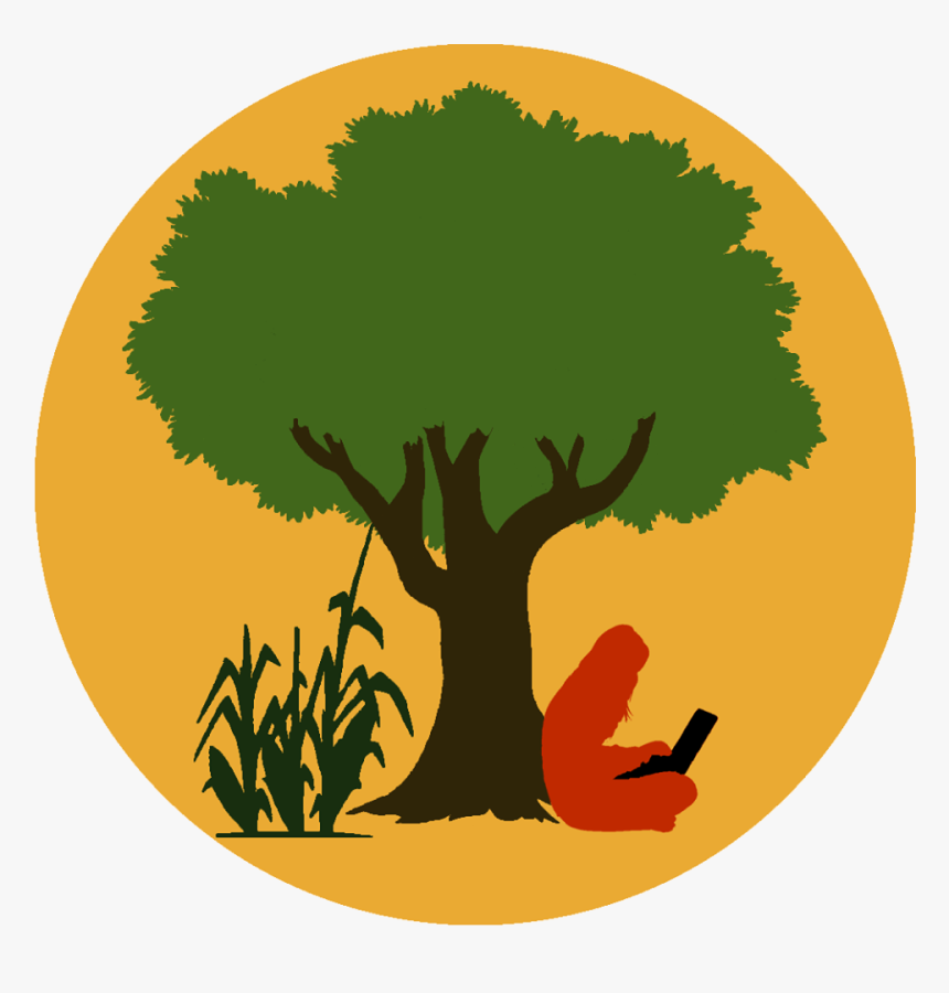 Logo Of Eco Hack Farm, A Person Sitting Under A Tree, HD Png Download