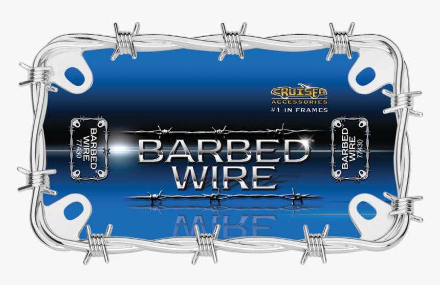 Motorcycle Barbed Wire Chrome Plated License Plate, HD Png Download