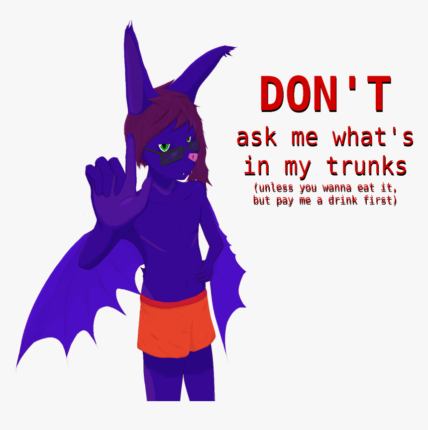 Blue Bat Anthro Pointing A Finger At You To Tell You, HD Png Download