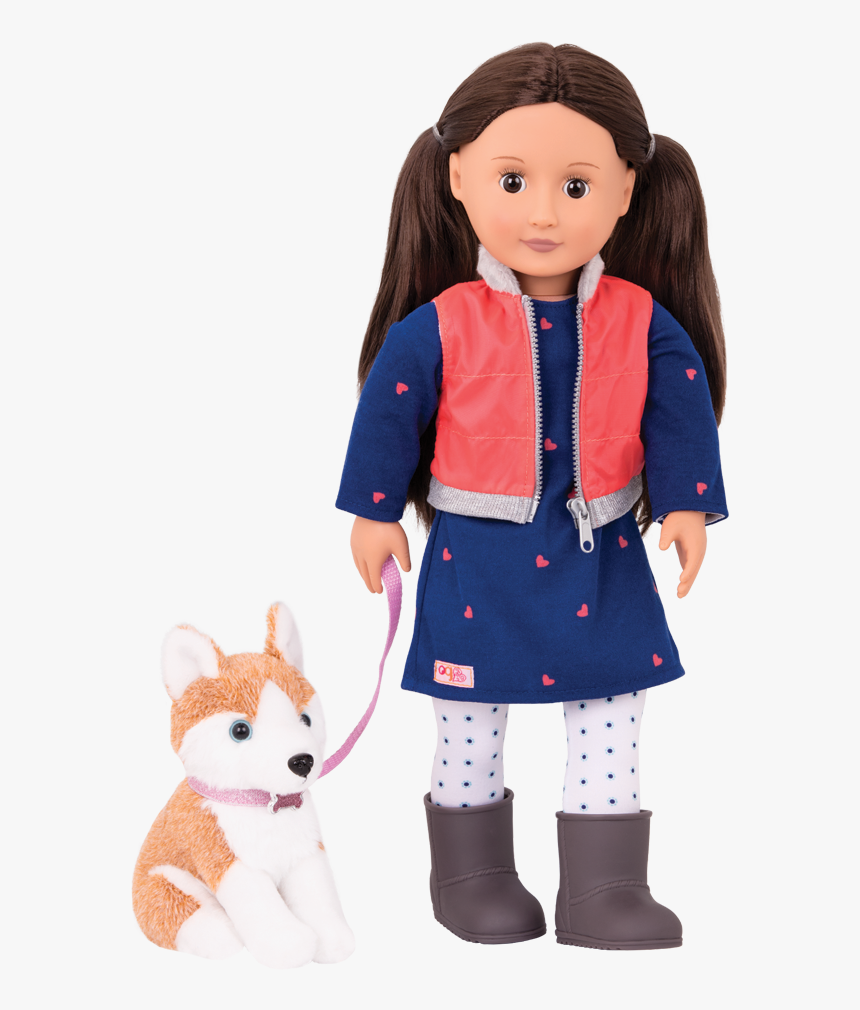 Leslie And Husky 18-inch Doll And Pet, HD Png Download